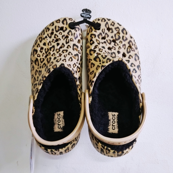 Fleece Lined Crocs Leopard Fleece Crocs Fleece Lined Leopard Crocs